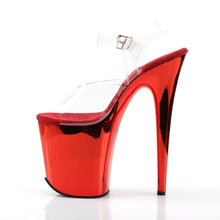 Cargar imagen en el visor de la galería, Sandalias Pleaser Flamingo-808 Cromadas Rojo 24/48 HRS