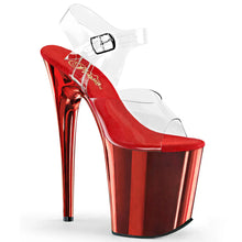 Cargar imagen en el visor de la galería, Sandalias Pleaser Flamingo-808 Cromadas Rojo 24/48 HRS