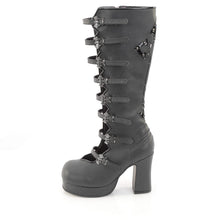 Load image into Gallery viewer, Demonia Gothika-160 Black | Vegan Tall Goth Boots