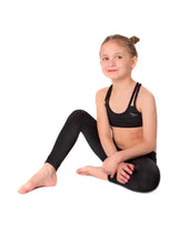 Carregar imagem no visualizador da galeria, Leggings niña Flora Dragonfly - black
