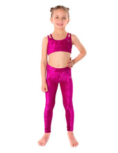 Carregar imagem no visualizador da galeria, Leggings niña Flora Dragonfly - ruby velvet