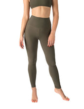 Load image into Gallery viewer, High waist yoga leggings Adele | Leggings | Color: khaki | Yoga Leggings | Dragonfly Pole Wear and Bikram Hot Yoga Clothes