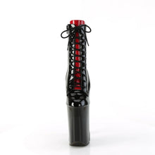 Load image into Gallery viewer, Pleaser Infinity 1020FH Pole Dance Boots - Black Red Patent Leather