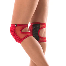 Cargar imagen en el visor de la galería, Rodilleras Poledancerka© VELVET ROJO BRILLANTE con bolsillo