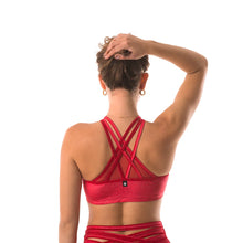 Cargar imagen en el visor de la galería, Poledancerka X Front Top Shiny Velvet ROJO