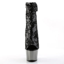 Cargar imagen en el visor de la galería, Tacones Pleaser ADORE-1008SQ Negro Sequins Dark