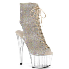 Cargar imagen en el visor de la galería, Tacones Pleaser ADORE-1016C-RS Plata Transparente