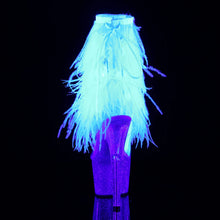 Load image into Gallery viewer, Tacones Pleaser ADORE-1017MFF Transparente Blanco Marabou