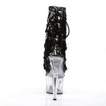Cargar imagen en el visor de la galería, Tacones Pleaser ADORE-1017SQF Transparente Negro Holo