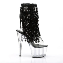 Cargar imagen en el visor de la galería, Tacones Pleaser ADORE-1017SQF Transparente Negro Holo
