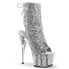Cargar imagen en el visor de la galería, Tacones Pleaser ADORE-1018G Plata Purpurina