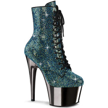 Cargar imagen en el visor de la galería, Tacones Pleaser ADORE-1020CHRS Turquoise Pewter Cromo