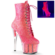 Cargar imagen en el visor de la galería, Tacones Pleaser ADORE-1020G Neon Rosa Purpurina