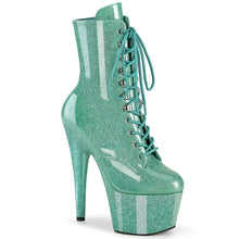 Load image into Gallery viewer, Tacones Pleaser ADORE-1020GP Aguamarina Purpurina Charol