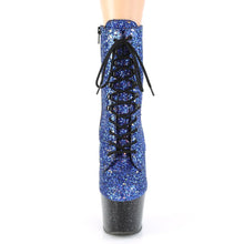 Carregar imagem no visualizador da galeria, Tacones Pleaser ADORE-1020MG Azul Purpurina Negro