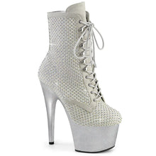 Load image into Gallery viewer, Tacones Pleaser ADORE-1020RM Plata Faux Sude