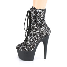Cargar imagen en el visor de la galería, Tacones Pleaser ADORE-1020SPLAT Negro Velvet Plata