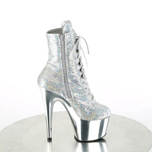 Cargar imagen en el visor de la galería, Tacones Pleaser ADORE-1020SQ-02 Plata Holo Sequins