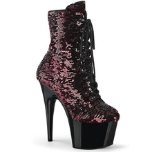 Cargar imagen en el visor de la galería, Tacones Pleaser ADORE-1020SQ Negro Rojo Flip