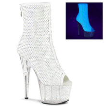 Carregar imagem no visualizador da galeria, Tacones Pleaser ADORE-1031GM Blanco Fabric Transparente