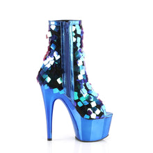 Carregar imagem no visualizador da galeria, Tacones Pleaser ADORE-1031SSQ Iri.verde Sequins R.azul