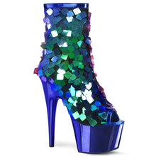 Carregar imagem no visualizador da galeria, Tacones Pleaser ADORE-1031SSQ Iri.verde Sequins R.azul