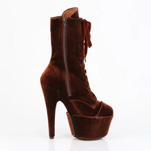 Cargar imagen en el visor de la galería, Tacones Pleaser ADORE-1045VEL Marrón Velvet M