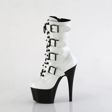 Load image into Gallery viewer, Tacones Pleaser ADORE-1046TT Blanco Holo Charol