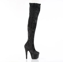 Load image into Gallery viewer, Tacones Pleaser ADORE-3000WR Negro Shimmering Fabric