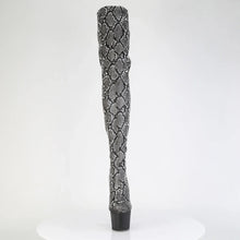 Cargar imagen en el visor de la galería, Tacones Pleaser ADORE-3008SP-BT Gris Negro Snake