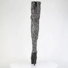 Cargar imagen en el visor de la galería, Tacones Pleaser ADORE-3008SP-BT Gris Negro Snake