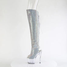 Cargar imagen en el visor de la galería, Tacones Pleaser ADORE-3019C-RS Plata Faux Suede