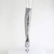 Cargar imagen en el visor de la galería, Tacones Pleaser ADORE-3019C-RS Plata Faux Suede