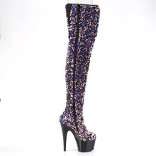 Cargar imagen en el visor de la galería, Tacones Pleaser ADORE-3020 Morado Sequins Negro