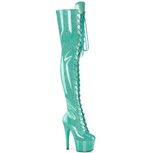 Cargar imagen en el visor de la galería, Tacones Pleaser ADORE-3020GP Aguamarina Purpurina Charol