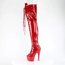 Cargar imagen en el visor de la galería, Tacones Pleaser ADORE-3021GP Rojo Purpurina Charol