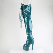 Carregar imagem no visualizador da galeria, Tacones Pleaser ADORE-3021GP Teal Purpurina Charol