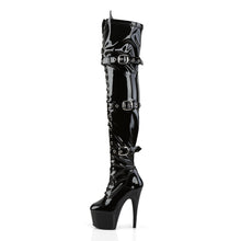 Cargar imagen en el visor de la galería, Botas Pleaser ADORE-3028 - Negro charol elástico / Negro