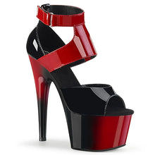 Carregar imagem no visualizador da galeria, Tacones Pleaser ADORE-700-16 Negro Rojo Charol