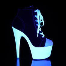 Carregar imagem no visualizador da galeria, Tacones Pleaser ADORE-700SK-02 Negro Canvas Neon