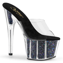 Carregar imagem no visualizador da galeria, Tacones Pleaser ADORE-701CG Transparente Negro Confetti