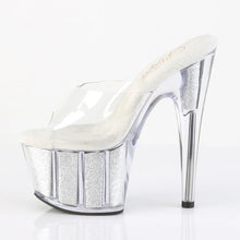 Cargar imagen en el visor de la galería, Tacones Pleaser ADORE-701G Transparente Plata Gltr
