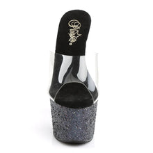 Load image into Gallery viewer, Tacones Pleaser ADORE-701LG Transparente Negro Holo