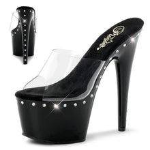 Cargar imagen en el visor de la galería, Tacones Pleaser ADORE-701LS Transparente Negro