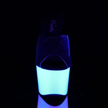 Cargar imagen en el visor de la galería, Tacones Pleaser ADORE-701UV Transparente Neon Blanco