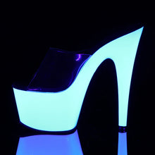 Cargar imagen en el visor de la galería, Tacones Pleaser ADORE-701UV Transparente Neon Blanco