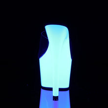 Cargar imagen en el visor de la galería, Tacones Pleaser ADORE-701UV Transparente Neon Blanco