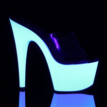 Cargar imagen en el visor de la galería, Tacones Pleaser ADORE-701UV Transparente Neon Blanco