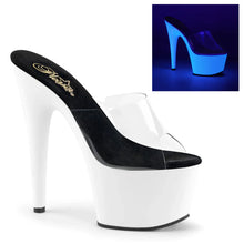 Cargar imagen en el visor de la galería, Tacones Pleaser ADORE-701UV Transparente Neon Blanco