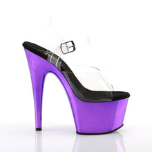 Cargar imagen en el visor de la galería, Tacones Pleaser ADORE-708 Transparente Morado Cromo